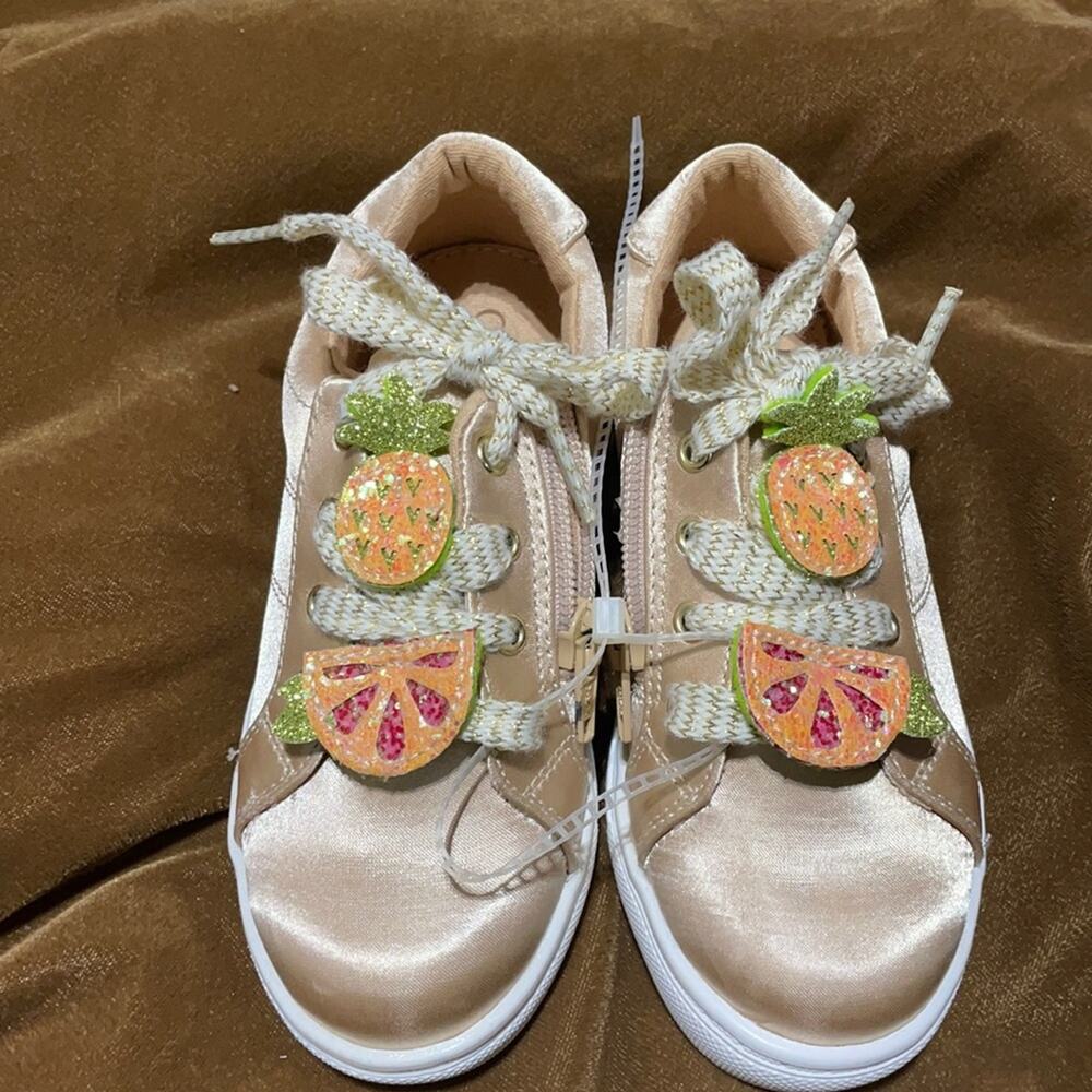 Cynthia Rowley 11 satin fruit tennis shoes NWT